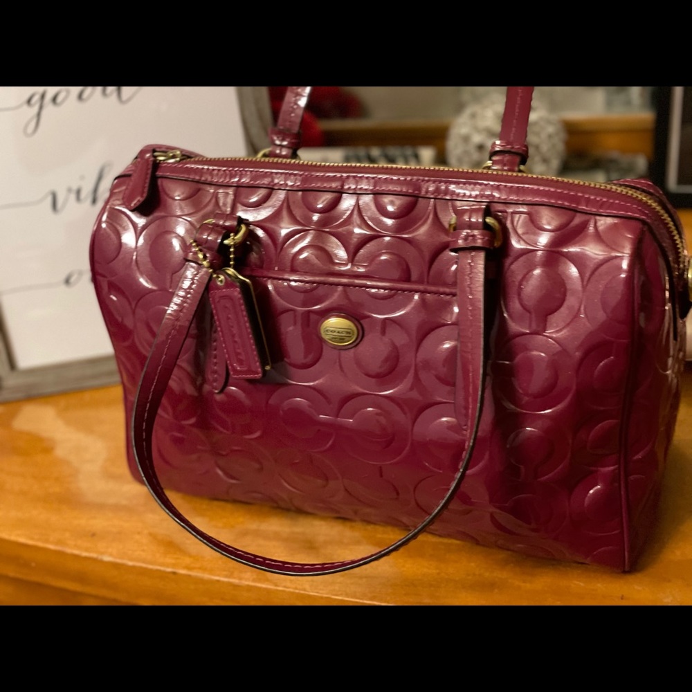 patent leather coach bag